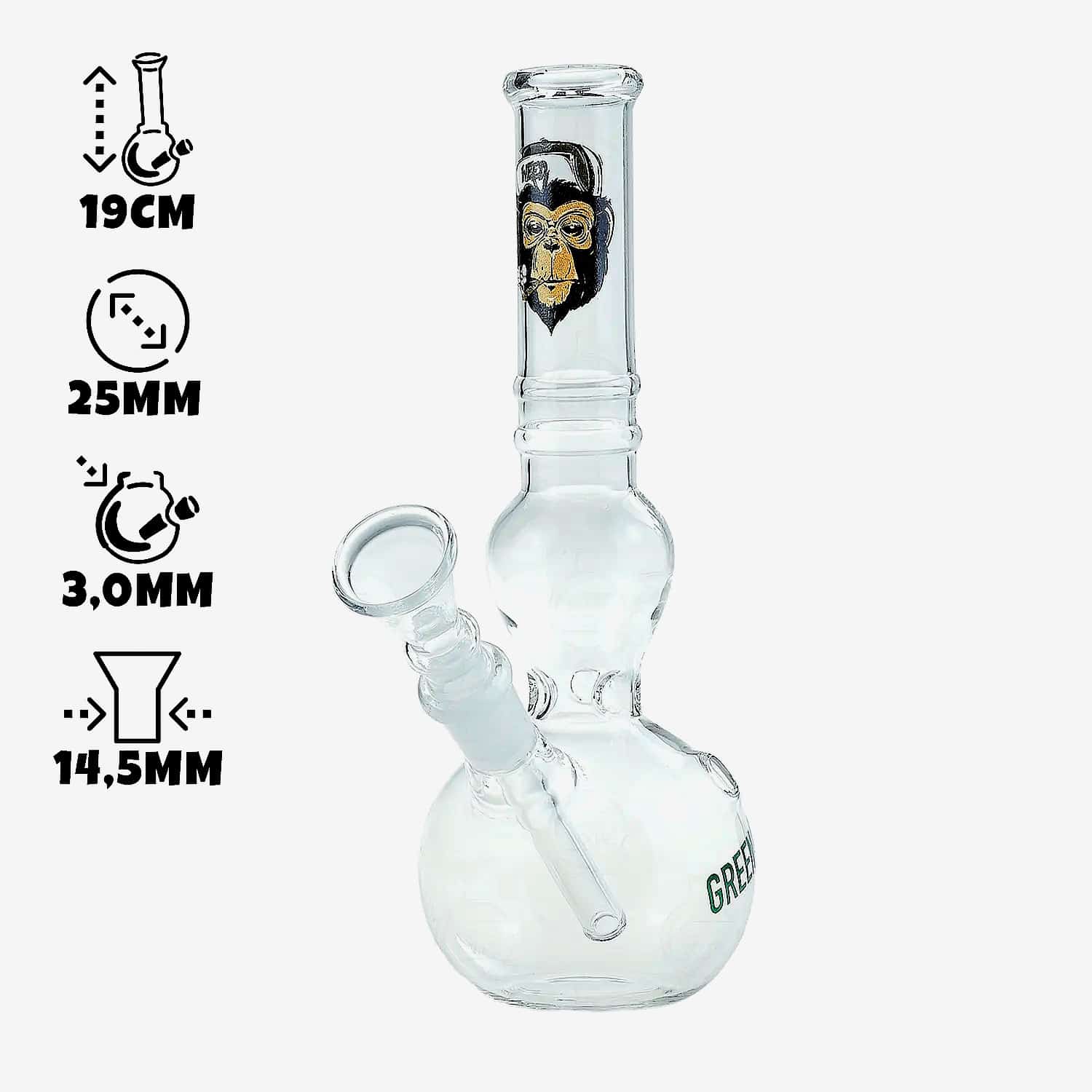 BONG GREENLINE MONKEY 19cm