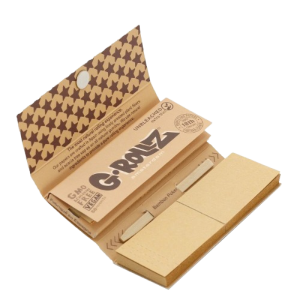 G-Rollz Pets Rock RAP King Size Slim + Tips Χαρτάκια G-Rollz Pets Rock RAP King Size Slim unbleached με 50 φύλλα και 50 tips