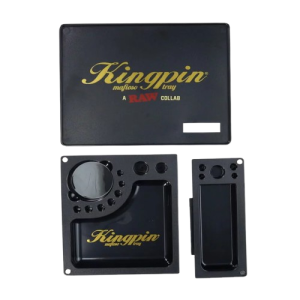 RAW x Mafioso Kingpin Collab Rolling Tray RAW x Mafioso Kingpin Collab Rolling Tray premium rolling tray με θήκες και μαγνητικό καπάκι