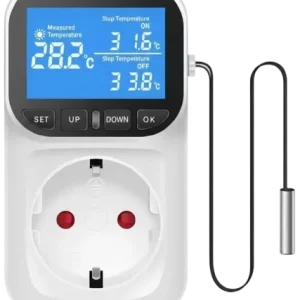 Temperature Controller Socket Ψηφιακός θερμοστάτης πρίζας με καλώδιο αισθητήρα για grow room - freshseeds.gr