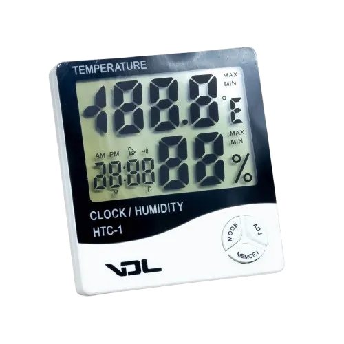 Ψηφιακό θερμόμετρο και υγρόμετρο εσωτερικού χώρου VDL με μεγάλη οθόνη.